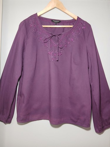 Debenhams purple embroidered - debenhams,