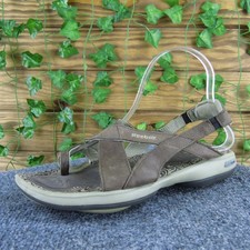 Reebok Women Easy Tone Sport Sandals Brown Leather Sz 10 Medium Gently Used 2025