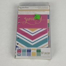 Recollections Planner Pages 12 Month Calendar Pack 97 PC New In Package *