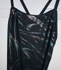 Preloved FUNKITA Black & Multi-coloured Foil Training SWIMSUIT 30”