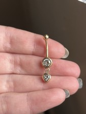 9ct yellow gold belly - 9ct, bar