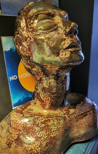 Raku art sculpture - raku,
