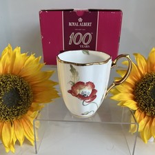 Royal Albert Bone China 100 Years Celebrate 1970s Poppy Mug 1st Quality 