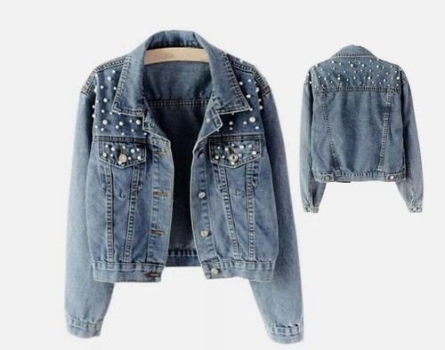 Women pearl denim - women's, jacket