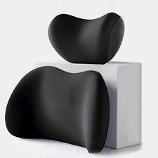 Car Headrest & Lumbar Support Cushion,Car Lumbar Support Pillow Neck Pillow Kit