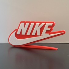 Nike Sports badge emblem 3D Logo Plaque -Shelf / Desk Display Self Standing Gift