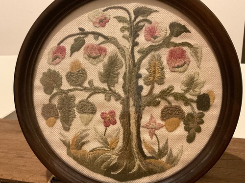 Elizabethan oakapple crewel - elizabethan,