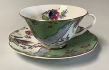 Wedgwood Butterfly Bloom Green Cup & Saucer