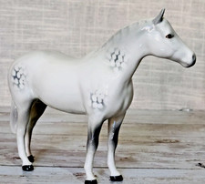 Beswick Small Thoroughbred Stallion Rare Dapple Grey Gloss Vintage Model 1992