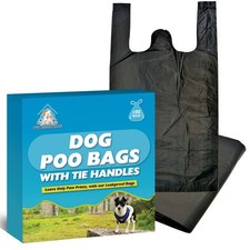 DOGGY BAGS Dog Poop Pet Cat Puppy Poo Waste Extra Strong Large Easy Tie Handles