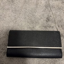 Quiz Black Glitter Clutch Bag