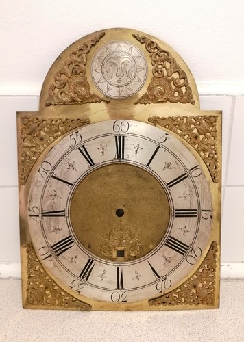 Antique 18thc brass longcase - antique,