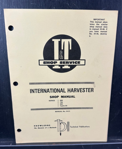 Shop service manual - i&t,
