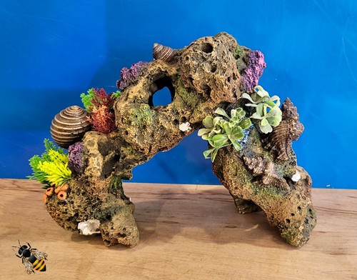Rock aquarium ornament - aquarium,