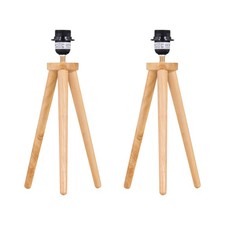 Set of 2 Light Oak Wooden