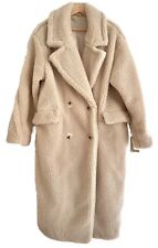 PRIMARK BEIGE LONG TEDDY  COAT