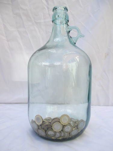 Large glass bottle - large, jar