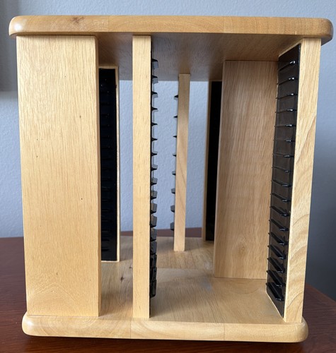 Vtg wood spinner rack - 63,