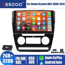 DAB+Car Stereo Radio Android 14 Carplay GPS Navi For Skoda Octavia Mk2 2008-13