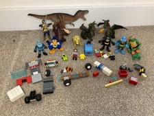 Vintage & modern mixed toy bundle 80s 90s 2000s Lego Batman Dragon Dinosaur Etc
