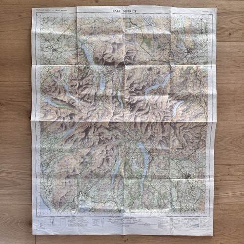 Vintage ordinance survey map - ordinance,