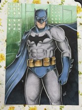 A4 Batman Artwork DC Comics Painting Sketch Comic Book Art