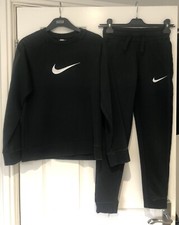 Boys Black Nike Swoosh