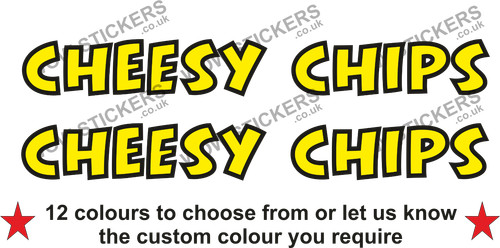 Cheesy chips stickers - x,