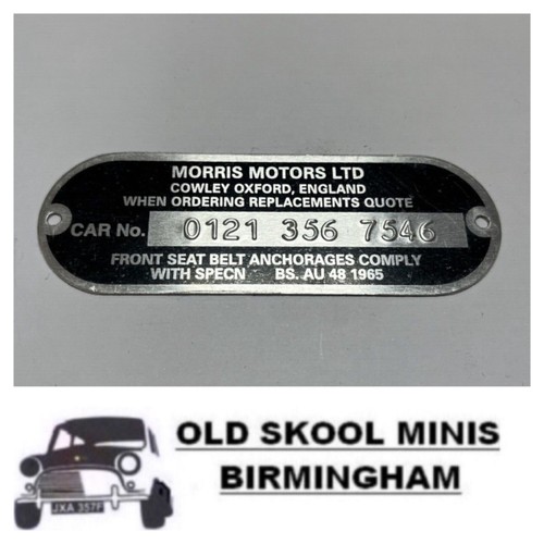 Reverse stamped body number - reverse,