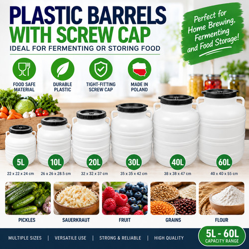 65l plastic barrel - to,