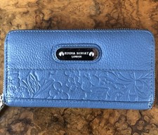 EDINA RONAY - LARGE GENUINE LEATHER ZIP-AROUND WALLET / PURSE