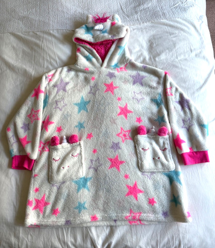 Girls unicorn fleece hoodie - girls,