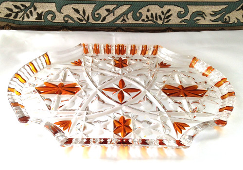 Vintage clear amber glass - clear,