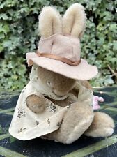 Softees Gemini Toys - Vintage Non Non Rabbit Sleeping Bunny - 1990s Soft Toy 9”