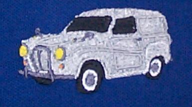 Austin a35 van embroidered - embroidered, on
