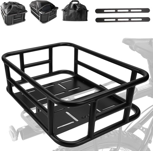 Rear bike basket large heavy - bike,