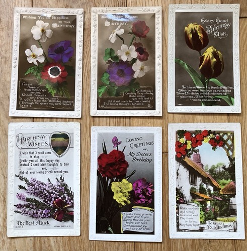 Vintage floral postcards 6 - vintage,