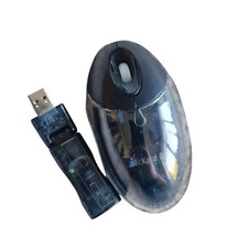 Packard Bell CCO-3U Blue Transparent Wireless Mouse With USB Receiver Vintage