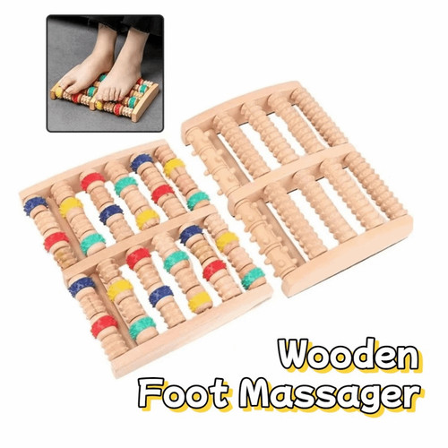 Wooden foot massager roller - foot,