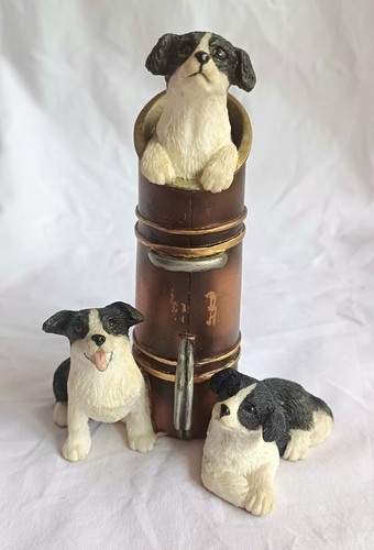 Vintage border collie dog - border,