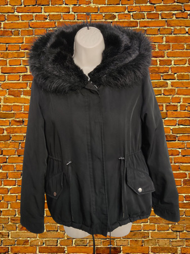 Zara black coat - black, womens