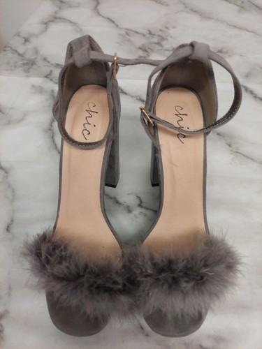 Chic grey fluffy - design, faux