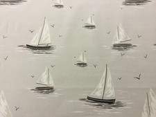 Fryetts Yacht Boat Beach Seaside Beige cotton curtain soft furnishing fabric