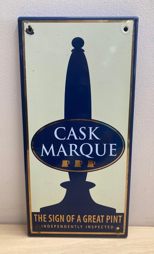 Enamel sign cask - sign, "the