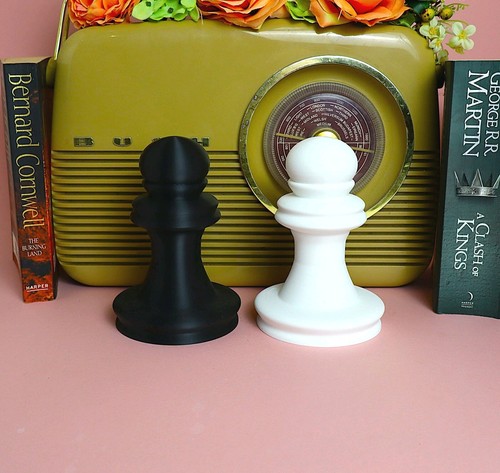 Large black white - black, decorative