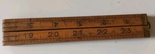 vintage foreign wooden foldable ruler  24" - T2
