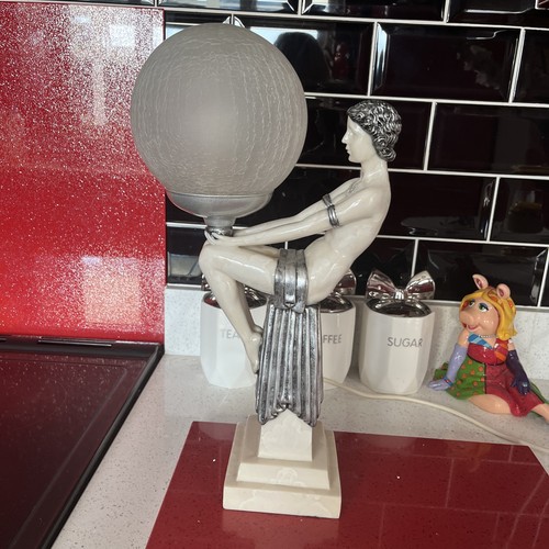 Art deco lamp vintage lady - lamp,