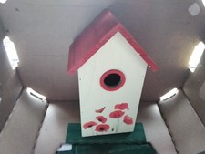 Poppy Design Bird Wooden  Nesting Box Not Used Mountable