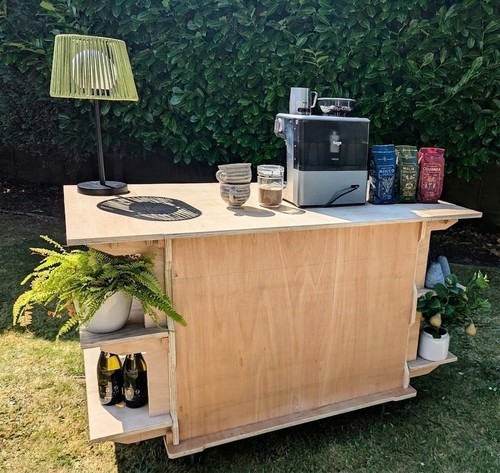 Large mobile coffee - mobile, flat