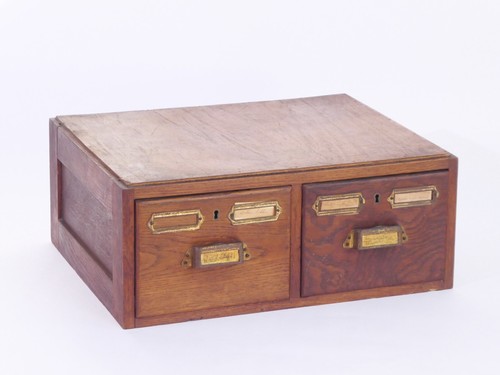 Antique card catalogue - card,